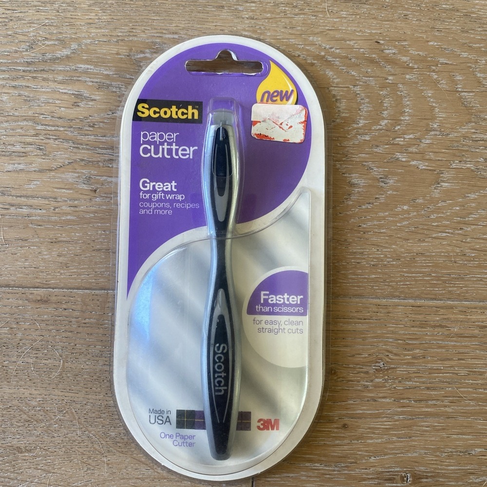 SCOTCH Paper Cutter‎ - For Coupons, Faster Than Scissors, Made in USA 2005 Gray